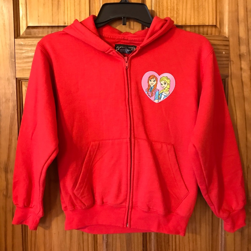 Girls Anna and Elsa zip up hoodie